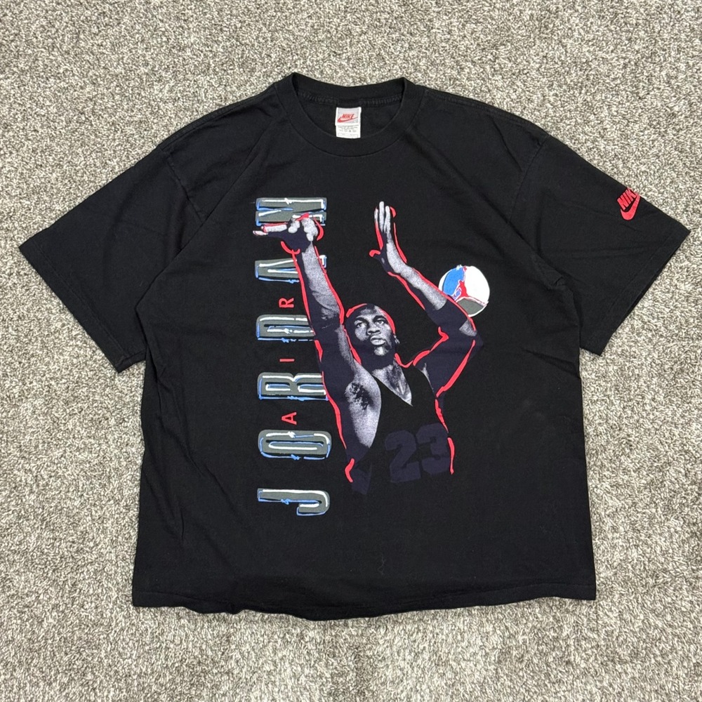 Vintage 90s Nike Air Jordan Single Stitch T-Shirt Mens L Michael Jordan Made USA